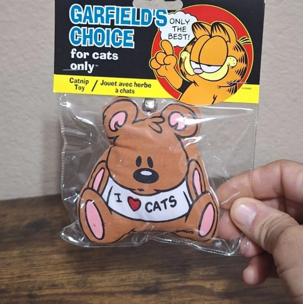Rare Vintage 80s Garfields Choice For Cats Only CatNip Plush Toy 
